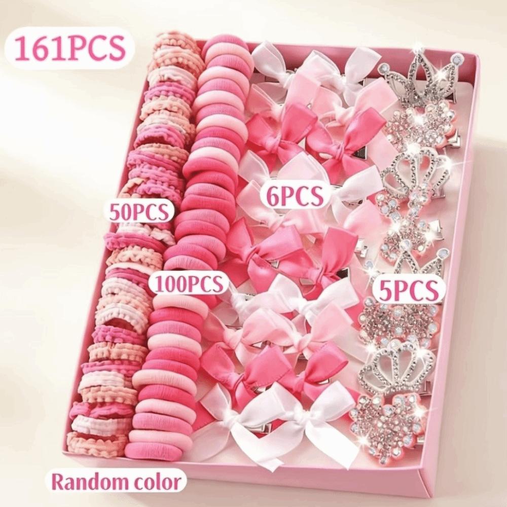 High Elastic Hair Accessories Set No Hurt Hair Hair Clips New Hair Ties Princess Gift Set