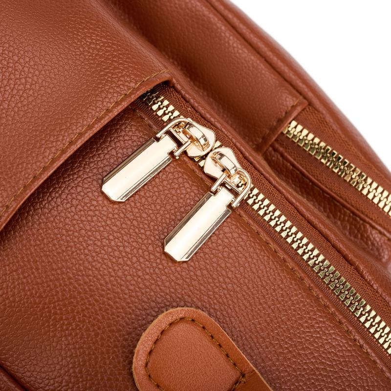 Damski plecak podróżny z nadrukiem PU, duża pojemność, wielofunkcyjny, na ramię, crossbody