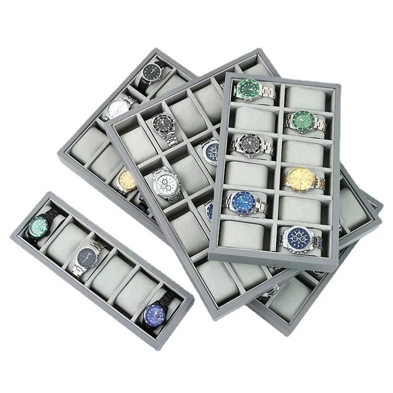 6/12/30 Slots Watch Storage Display Box Wristwatch Organizer Display Tray Watches Holder With Pillows Gift Cases