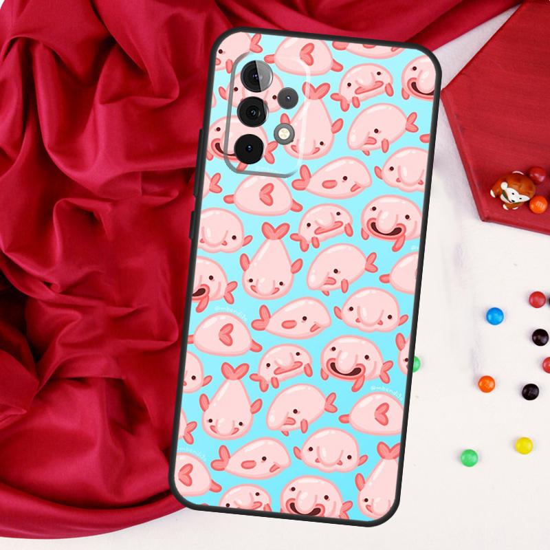 Cute Blobfish For Samsung Galaxy A52 A32 A22 A54 A14 A16 A26 A36 A56 A55 A35 A05 A06 A15 A53 A33 A13 Case