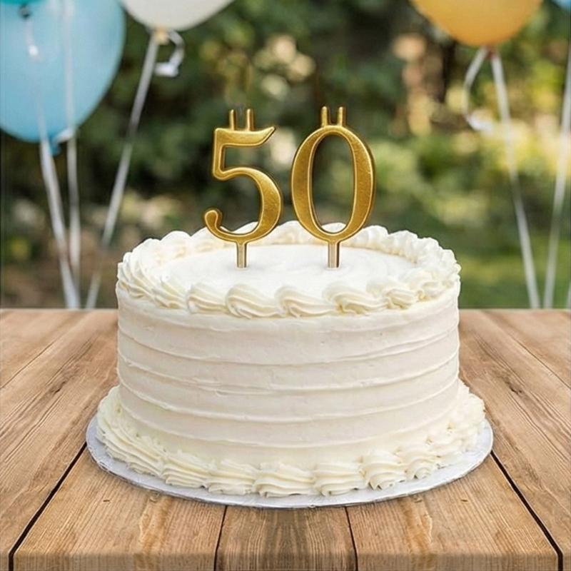 Elegant Gold Number Candle Holders Cake Toppers Decorations For Birthday Parties And Significant Gatherings