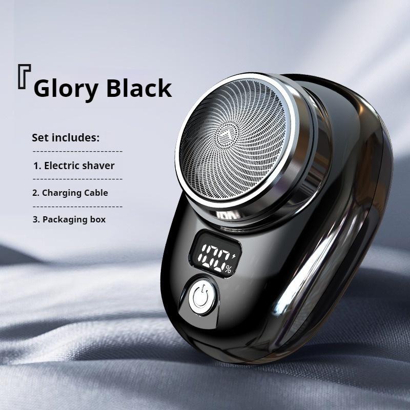 New shaver mini shaver electric rechargeable men's portable LCD razor double head two head beard knife