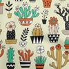 oneOone Cotton Flex Dusty Green Fabric Cactus Diy Clothing Quilting Fabric Print Fabric By Yard 40 Inch
