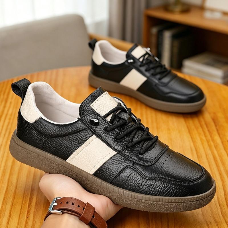 First Layer Cowhide Hollow Shoes Men's Shoes Board Shoes White Shoes Men's Genuine Leather Men's Casual Leather Shoes Hole Shoes