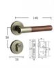 Cerradura de Puerta Ergonómica con Textura de Madera de Nogal Construcción de Aleación de Zinc Manija Silenciosa para Puertas Interiores Nuevo Estilo Chino
