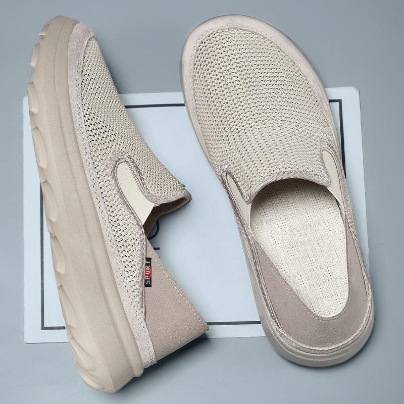 Atmungsaktive und geruchlose vielseitige Stoffschuhe für Herren, lässige weiche Sohle, können auch mit einem Fuß getragen werden