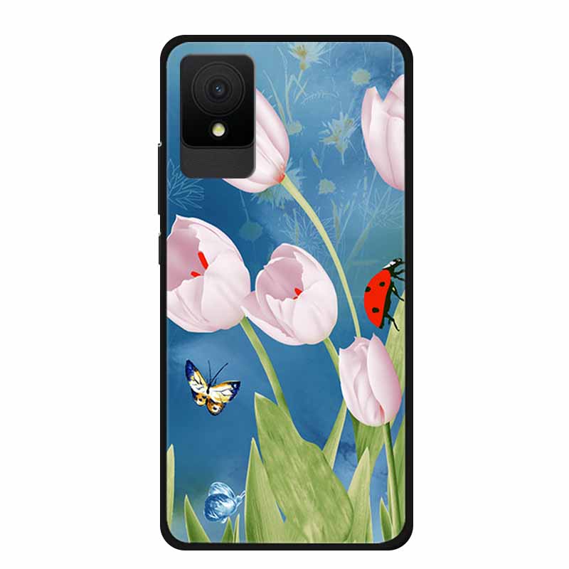 For TCL 501 Case Original Soft Silicone TPU Phone Cases Back Cover For TCL501 Scenery Shockproof Marble Painted Bumper Cute Etui