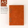 Custom Logo A5 Loose-Leaf Notebook with Detachable A6 Notepad for Business Meetings