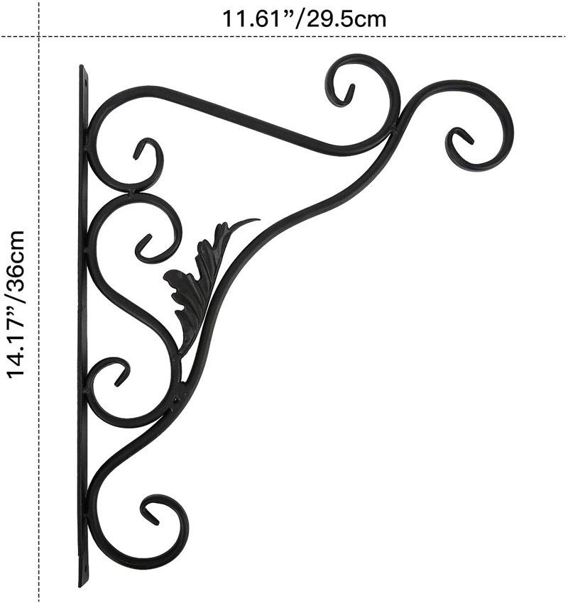 Hanging Plant Hanger Outdoor Metal Hanging Brackets Fence Wall Hooks for Flower Baskets Bird Feeders Lanterns Wind Chimes