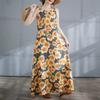 Women's Long Skirt Summer New Round Neck Printed Dress