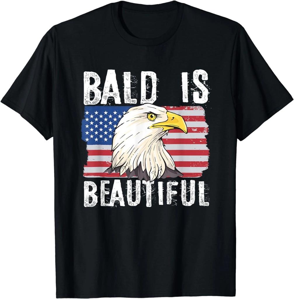 Bald Is Beautiful 4th of July Independence Day Bald Eagle Gift Unisex T-Shirt