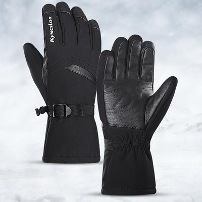 Winter Outdoor Radfahren Skitourenhandschuhe Verdicken Fleece Warm Touchscreen Doppelt Wasserdichtes Design Schneemobilhandschuhe