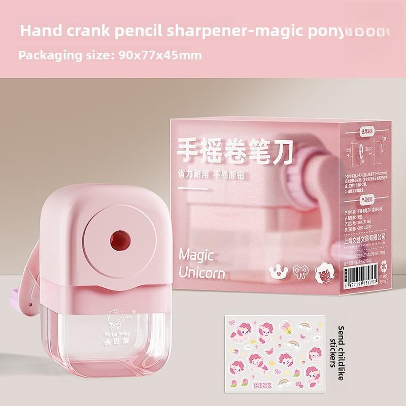 Macaron Colored Pencil Sharpener Student Hand-crank Pencil Sharpener Large Diameter Drawing Stationery Cute School Supplies