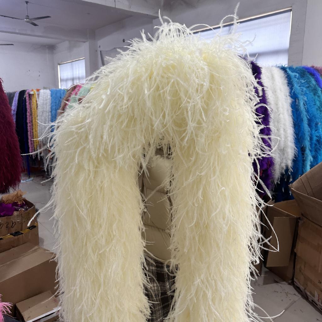 DIY Weißer STRAUSSENFEDER boa 1 6 10 15 35lagig Straußenfeder boa Besatz Tanzkleid Hochzeit Basteln Halloween Kundenspezifische Lieferung auf Lager