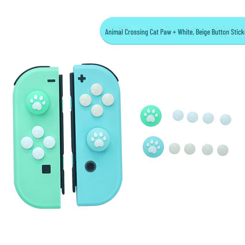 Ajitomo Cat Claw Joystick and Button Cap Stickers for Switch Joycon
