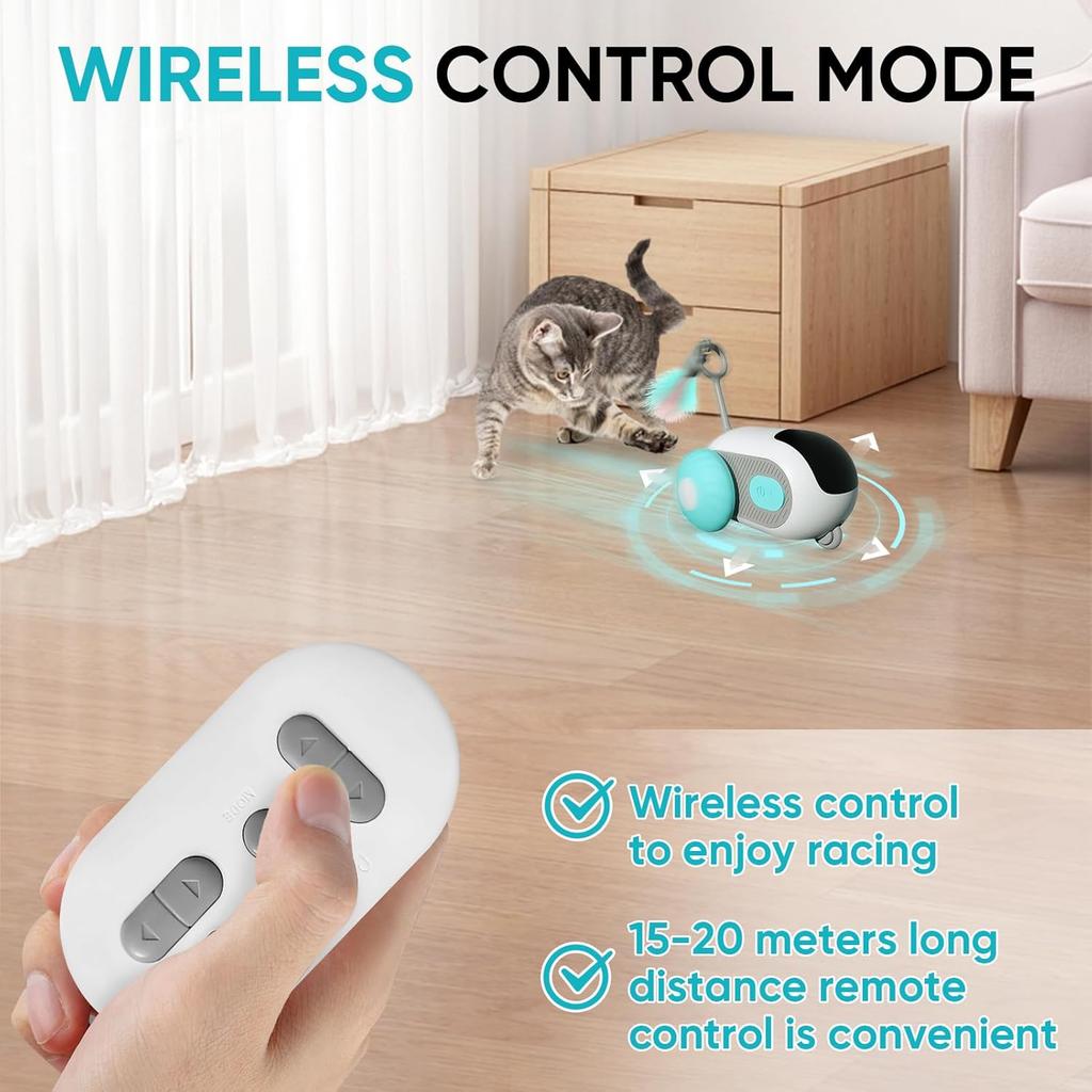 Automatic Rolling Remote Control Toy Car Interactive Cats Toy Pet and Kitten Supplies Toys for Cat Accessories Games Cats Stuff