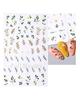 Autocollants 3D pour Nail Art, lignes ondulées abstraites colorées, décalcomanies à fleurs et feuilles florales, décoration d'ongles