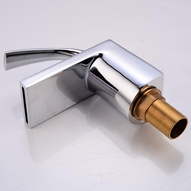 Waschtischarmatur Gold Wasserfall Wasserhahn Badezimmerarmatur Deckmontage Badezimmer Toilette Waschtischarmatur Mischbatterie Warm- und Kaltwasserspüle Wasserhahn