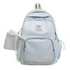 Schoolbag New Japanese and Korean Striped Polka Dot Casual Backpack Women's Large Capacity Student School Bag Lightweight Versatile Backpack