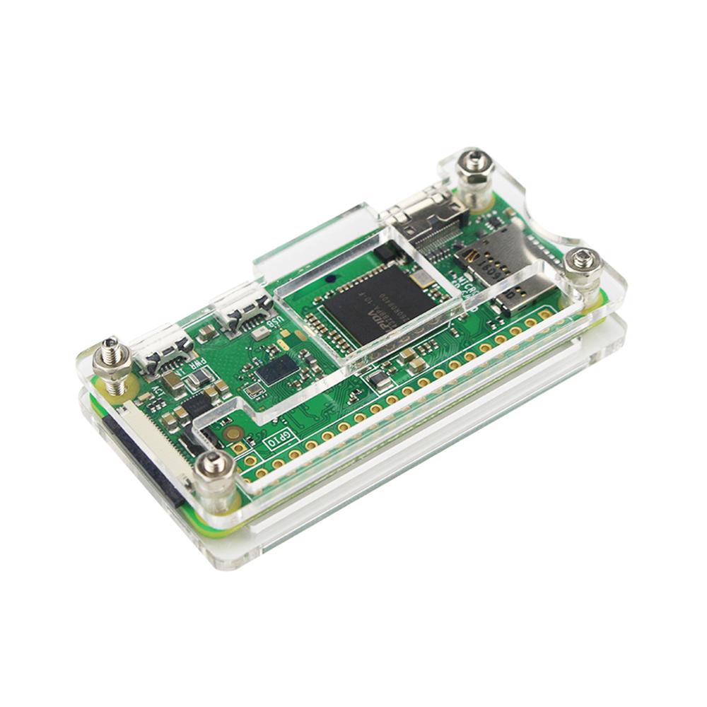 Raspberry Pi Zero 1.3/2/W /WH Acrylgehäuse 3 Farben Box Schale + Kühlkörper Transparente Acrylgehäusebox für RPI Zero W