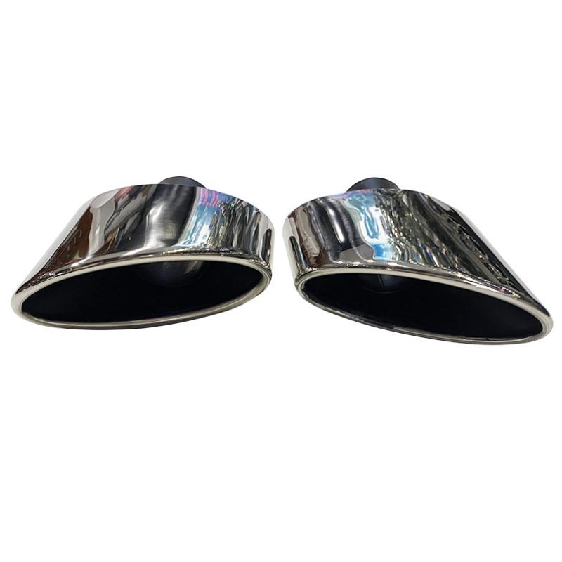 

2pcs Stainless Steel Chrome Exhaust Dual Tail Pipe Muffler Tip For hyundai sonata kia sportage k3 k5 kx5 срібний