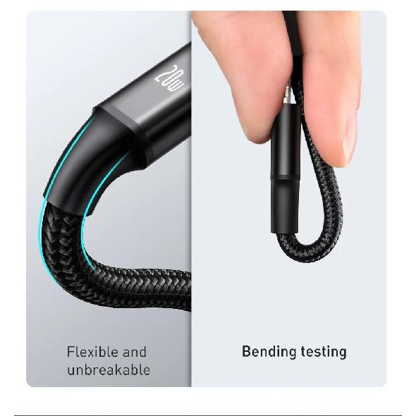 Baseus PD 20W USB Type C Cable for iPhone 12 Pro Max 3 In 1 USBC Fast Charging Charger Cable For Xiaomi Samsung Micro Data Cord