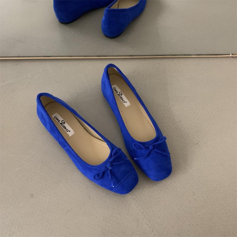 French Gentle Evening Wind Inner Height Increase Single Shoes Women 2025 New Bow Light Mouth Fairy Ballet Shoes Ladyshoes