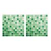 2Pcs Mosaic Wall Tile Stickers, 3D Self Adhesive Tile Stickers, Retro Waterproof And Oil-Proof Wall Decals, Peel And Stick Backsplash Decals