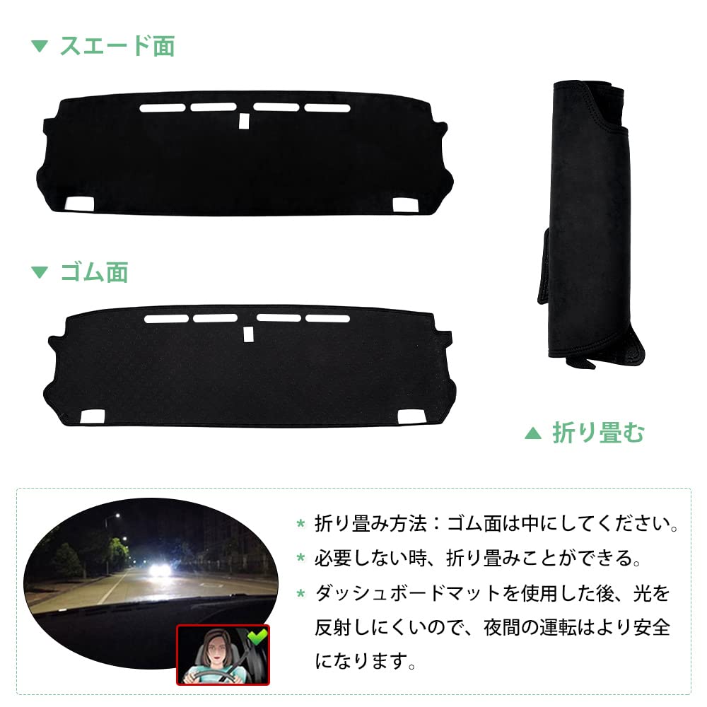 Cartist Honda New Fit Dashboard Interior Dashboard Design for 4th Generation Models 2020 Sun Dashboard Light Heat Clear Interior Polyester Set Mat,