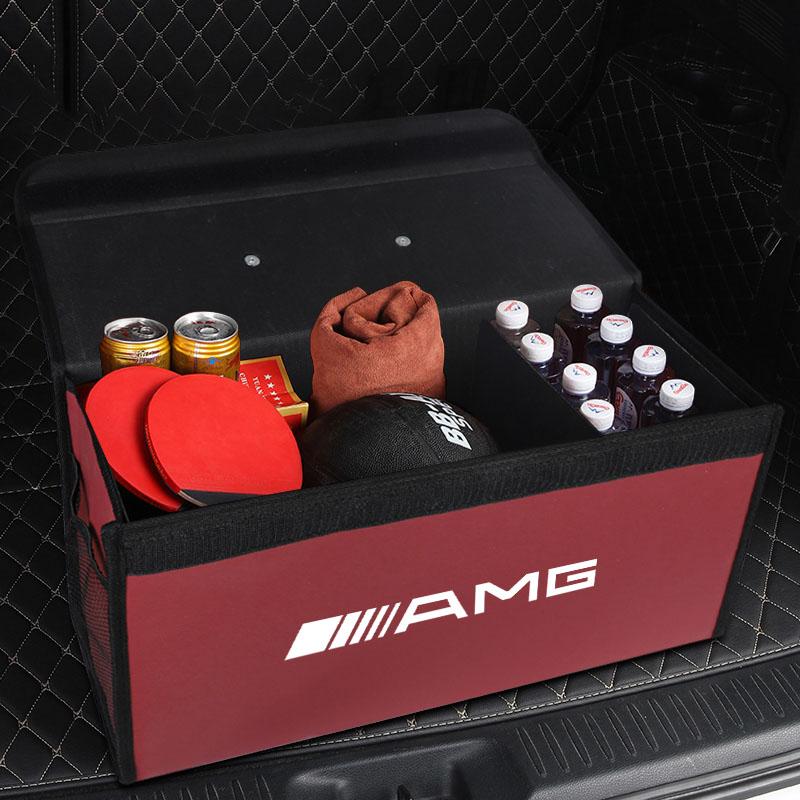 Car Organizer Storage Box Collapsible Camping Box Accessories Car Hub Cap For Mercedes Benz AMG W214 W205 W204 W206 W213 W212 W2