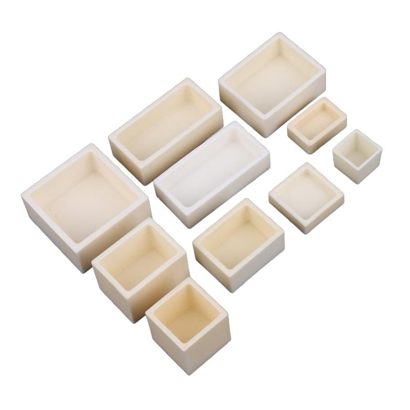 1Pcs High Purity High Temperature Resistant Multiple Sizes Ceramic Crucible 99% Alumina Square Crucible For Laboratory