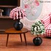 2Pcs 1/12 Flower Pot Model Doll Home Miniature Potted Plants Garden Ornament Micro Scene Decoration Toy