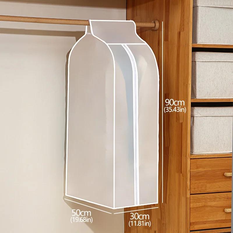 Clothes Dust Cover Wardrobe Hanging Window Dust Cover Clothing Cover Cloth Household Clothing Cover Hanging Clothes Bag