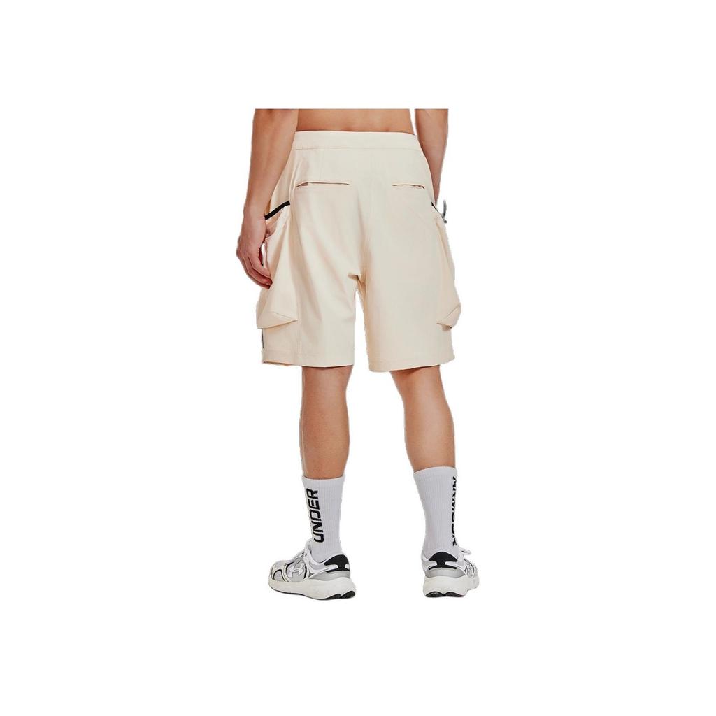 Under Armour Urban Outdoor Series Logo Patch Casual Loose Cargo Shorts Men Bottoms Beige 1387985-280