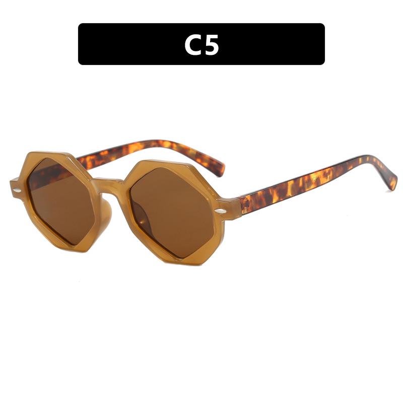 Y2K Retro Round Small Sunglasses Trendy Black Print Glasses Vintage Unisex Eyewear for Women Men Bold Fashion Accessories