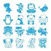 New Model, 16 Sheets/set, Cartoon Animal Template, Cute Cartoon Pattern, Animal Theme, Reusable