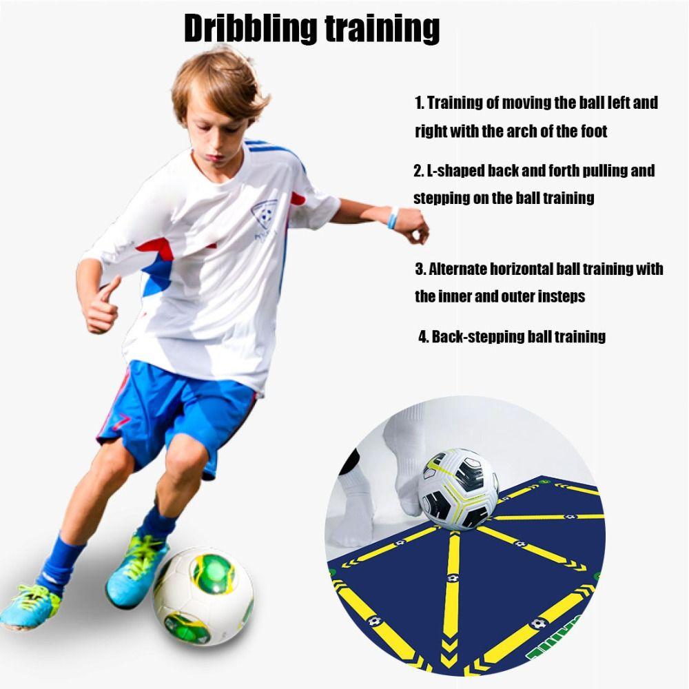 Enhance Ball Control Skills Soccer Training Mat Rubber Non Slip Exercise Mat