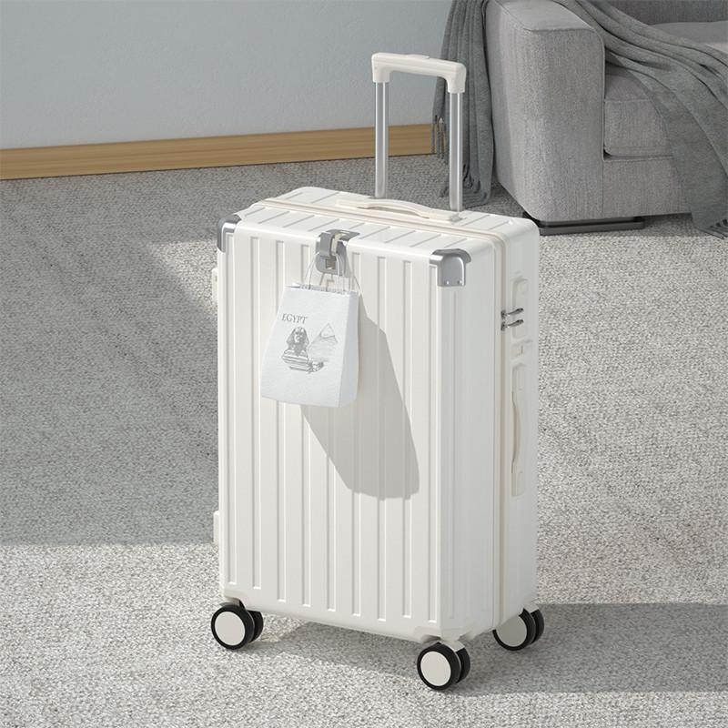 2025 Large Capacity Leather Suitcase with Universal Wheels and Combination Lock