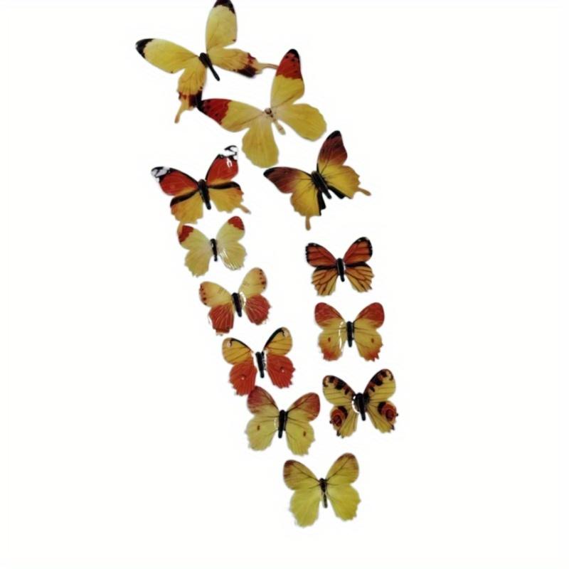 12PCS luminous butterfly wall sticker modern style 3D luminous sticker home decoration sticker