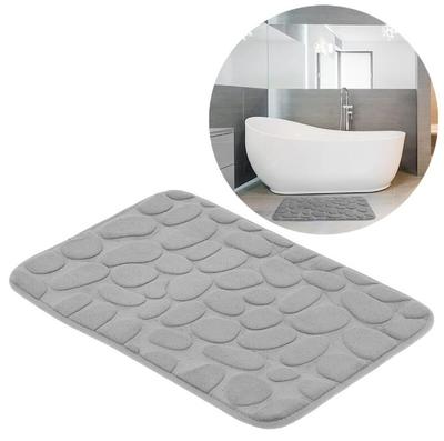 Soft Foam Bathroom Mat 40 X 60 Cm Gray - Super Soft Bathroom Mat, Anti-Slip, Quick-Drying