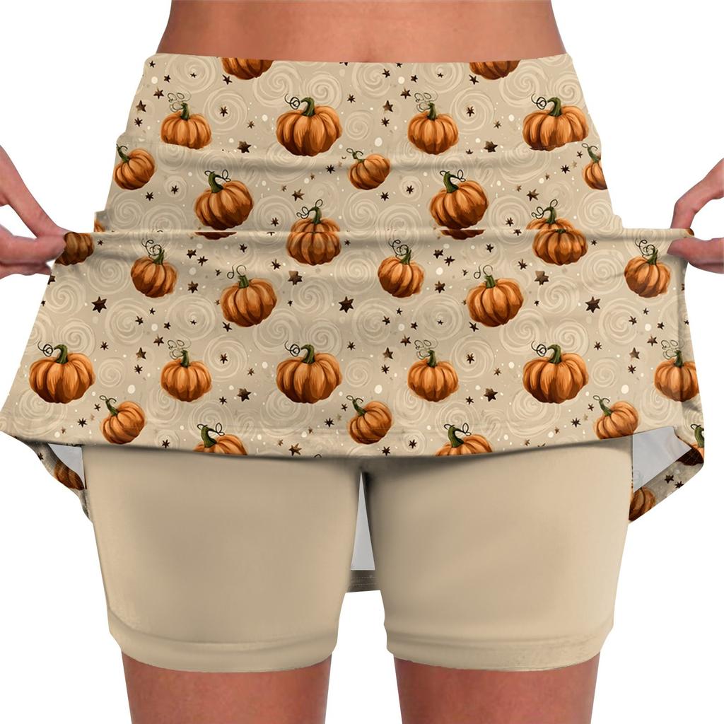 Elastic Yoga Culottes For Women Print Athletic Shorts Lightweight High Waist Skinny Joggers