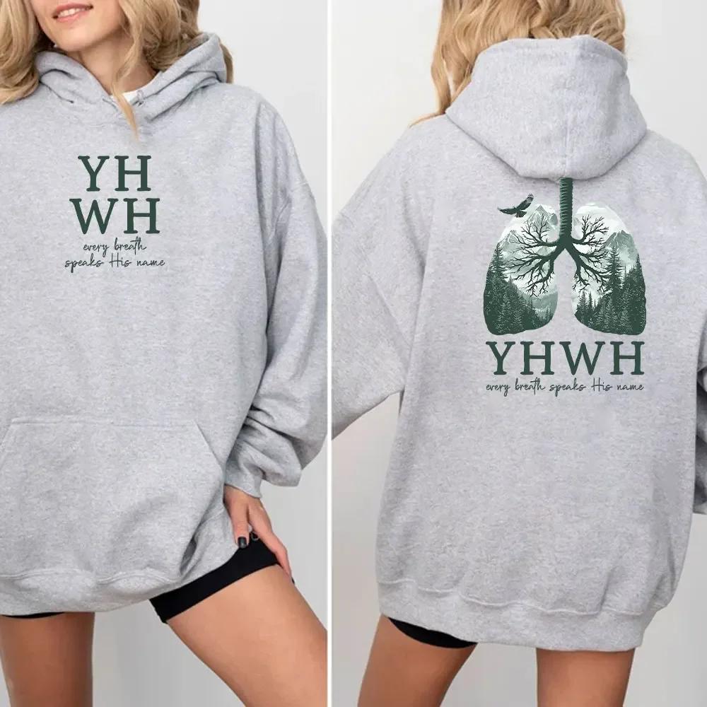 

YHWH Christian Jesus Lung Print Men Women Hoodie Street Casual Retro Harajuku Classic Trend Autumn Winter Long-sleeve Sweatshirt 3XL