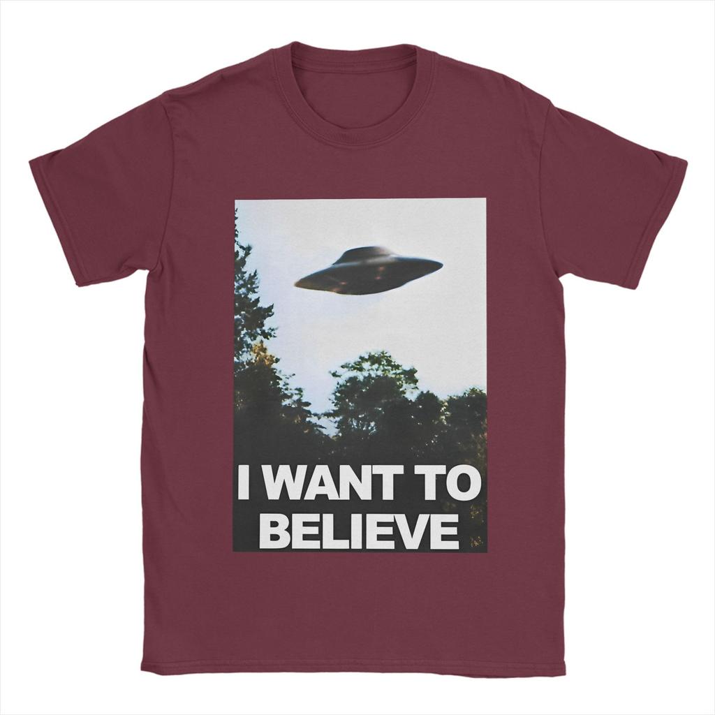 Akte X Film T-Shirts Herren Ich will glauben Neuheit 100% Baumwolle T-Shirt Rundhals Kurzarm T-Shirts Bedruckte Kleidung