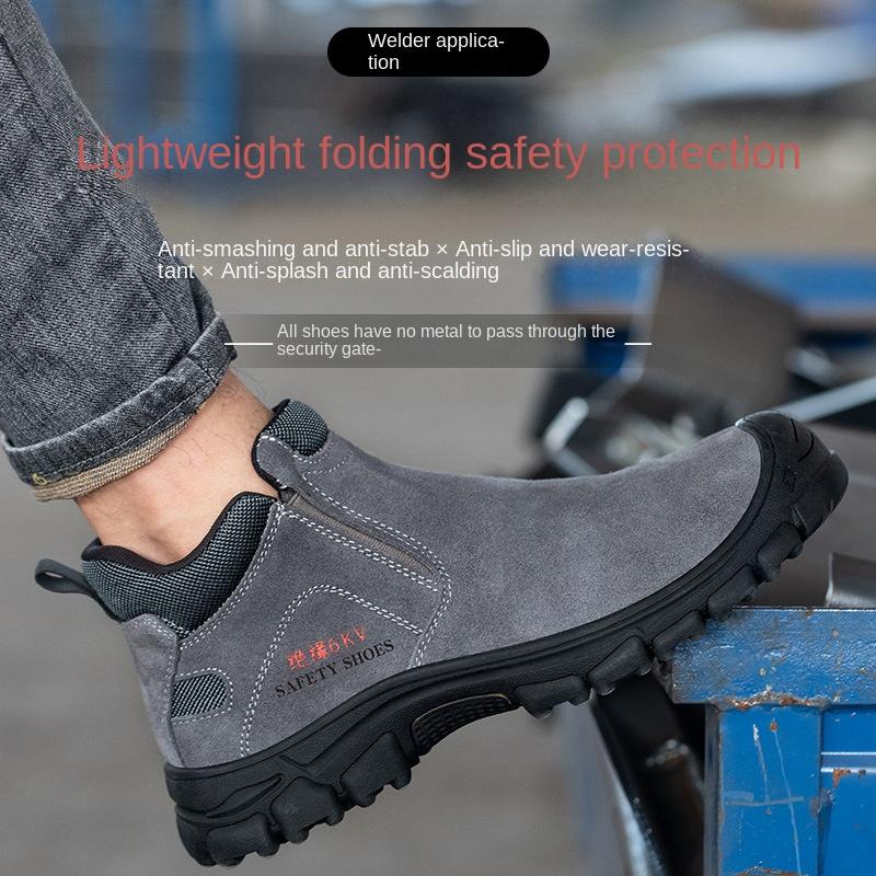 

Обувь для страхования труда. Мужская теплоизоляционная обувь, противоударная, ударопрочная и дышащая защитная обувь. 37