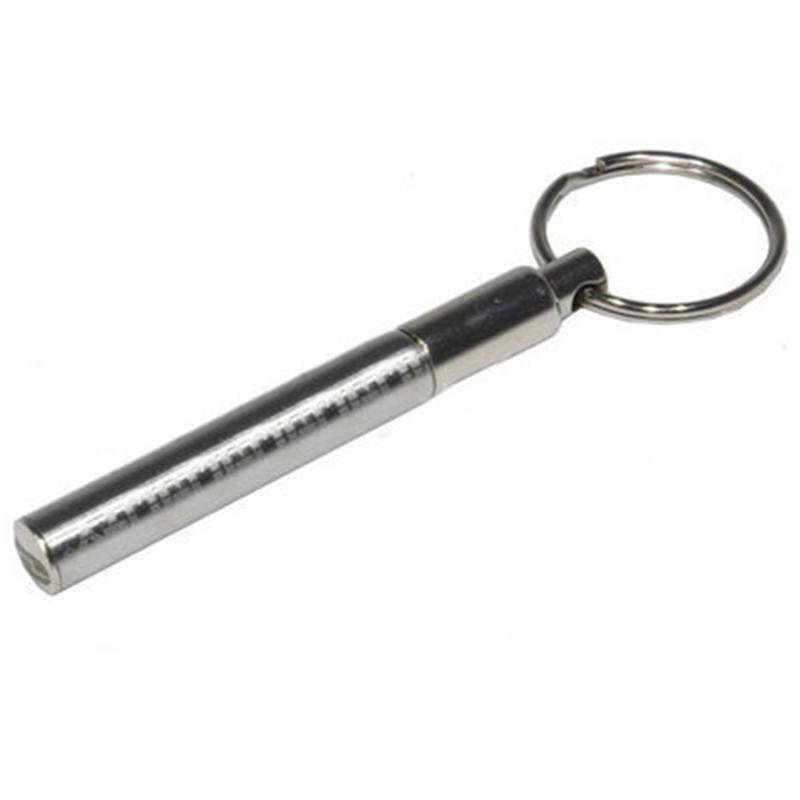 Portable Stainless Steel Telescopic Function Ballpoint Pen Metal Key Ring