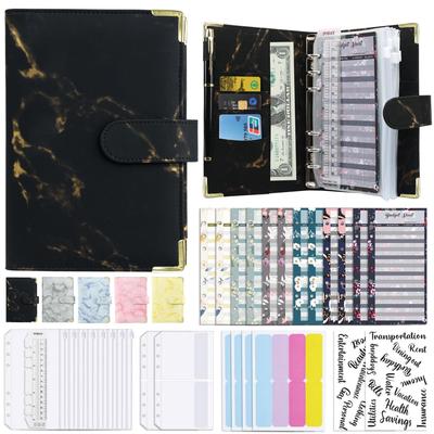 Cross-border Cash Budget Binder A6: PU Leather Finance Planner Notebook
