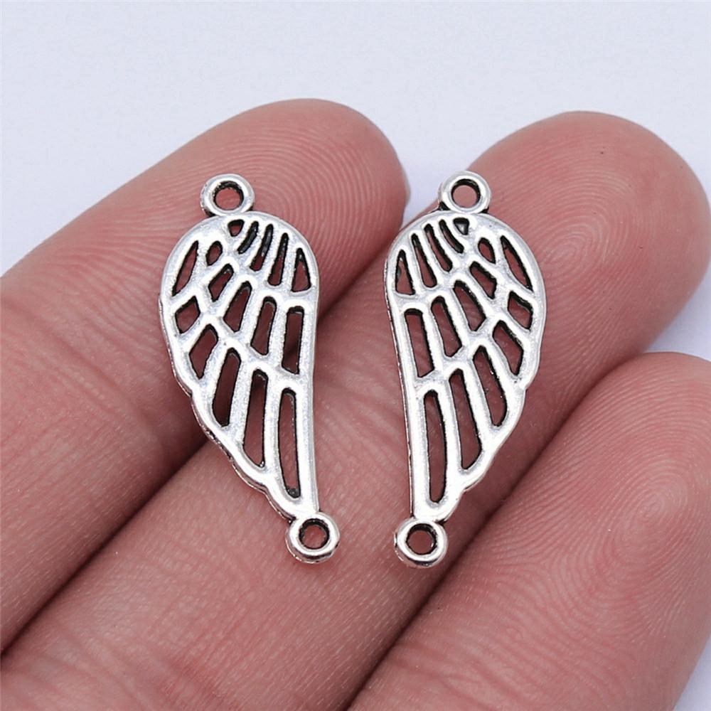 Small Angel Wings Charms Pendant Female Jewellery Bulk Ethnic Art Supplies