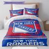 Set Biancheria da Letto con Fantasia New York Rangers Copripiumino Federa Decorazione per la Casa Regalo (1 * copripiumino + 2 * federa, senza nucleo)