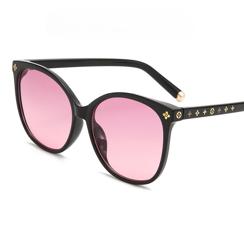 Ochelari de soare cu ramă mare de modă Ochelari de soare simpli cu ramă ochi de pisică Ochelari de soare cu personalitate feminină