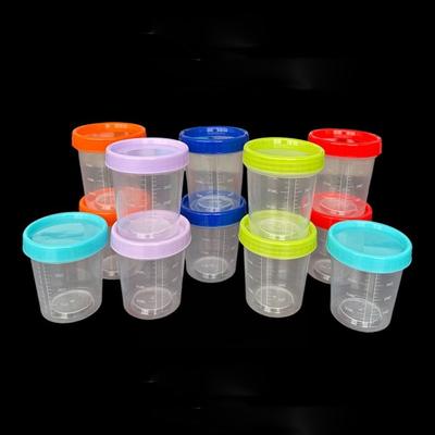 Dew 120ml Measuring Cup Plastic Leakproof Salad Dressing Container Transparent Reusable Condiment Containers Snack Ketchup